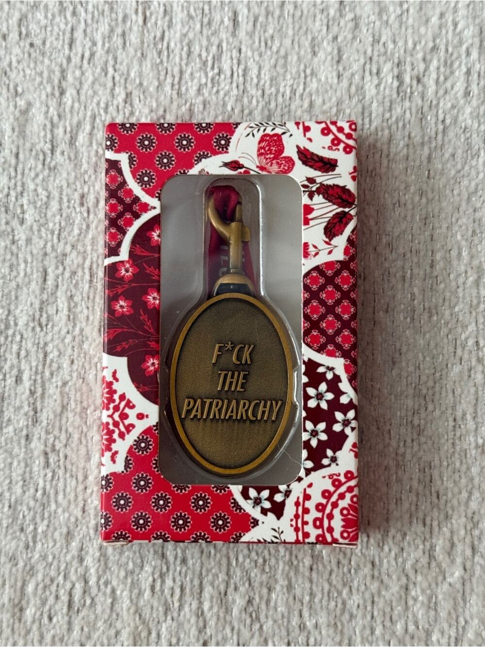 NEW Taylor Swift Official Store Red "F* the Patriarchy" Keychain Ornament RARE